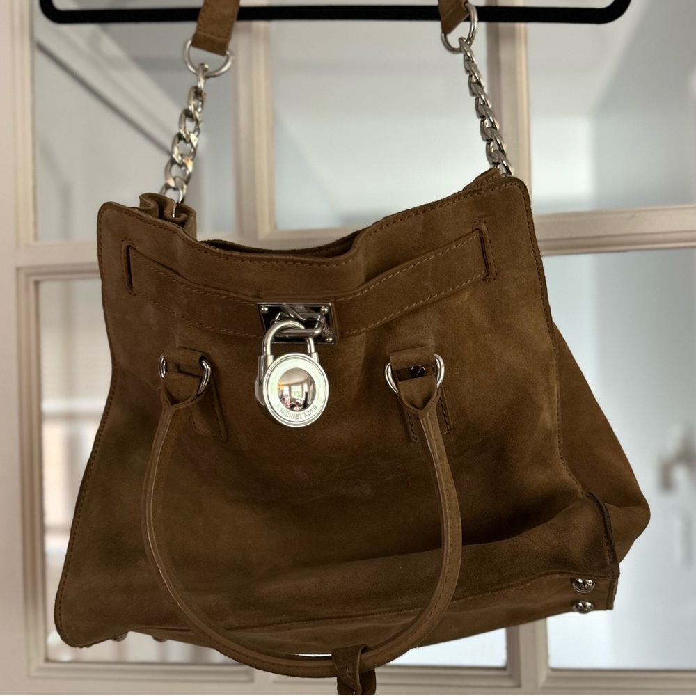 Michael Kors Brown Suede Satchel
